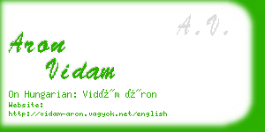 aron vidam business card